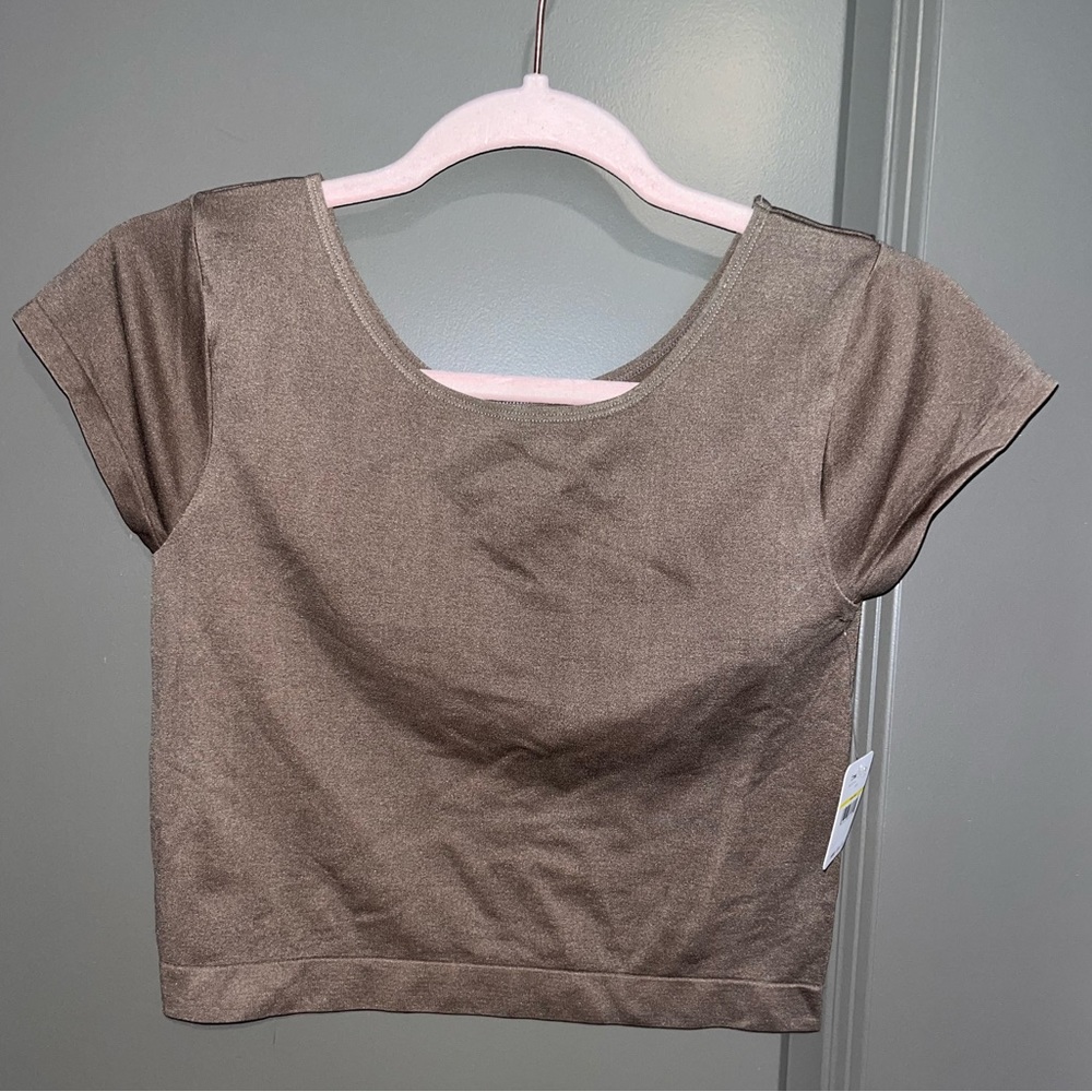 Free People Cap Sleeve Cropped T-Shirt
